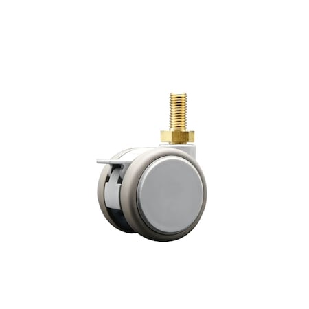 Service Caster 2 Inch MRI Safe Caster with Brake, 12mm Threaded Stem SCC-TS02S50-TPR-GRY-B-M12X22-MRI